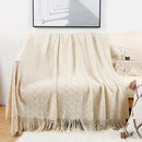 GobekUsa Grey Nordic Waffle Knit Blanket
