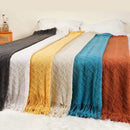 GobekUsa Grey Nordic Waffle Knit Blanket