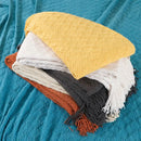 GobekUsa Grey Nordic Waffle Knit Blanket