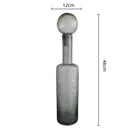 GobekUsa Grey Round Glass Vase Hammer Lid Terrarium Home Decoration