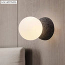 GobekUsa Grey Spherical Wall Sconce with Opal Glass Shade - Minimalist 1-Bulb Lighting Fixture