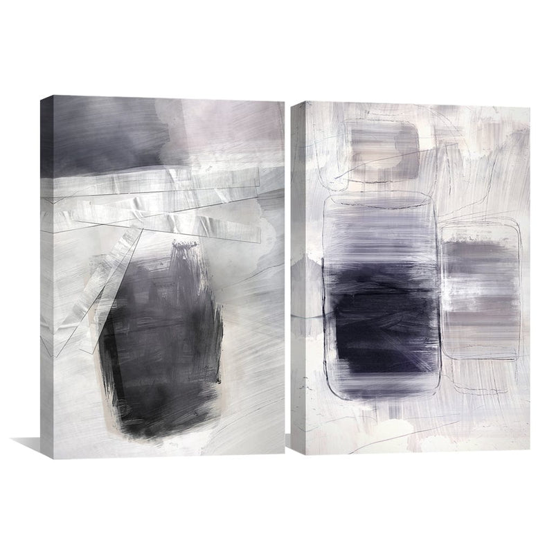 Grey Stroke Abstract Canvas