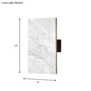GobekUsa Grey Wall Sconce with Rectangle Marble Shade - 2 Lights Bedside Wall Mounted Lamp