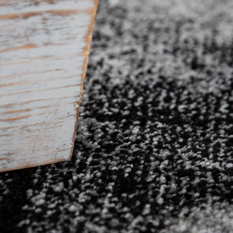 Grey White Area Rug Modern Design with Abstract Paint Effect