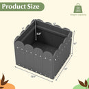 2 Pack Square Planter Box with Drainage Gaps for for Front Porch Garden Balcony by LJGDeals