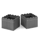 2 Pack Square Planter Box with Drainage Gaps for for Front Porch Garden Balcony by LJGDeals