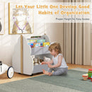 Kids Wooden Bookshelf with Universal Wheels by LJGDeals