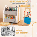 Kids Wooden Bookshelf with Universal Wheels by LJGDeals