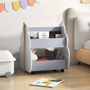 Kids Wooden Bookshelf with Universal Wheels by LJGDeals