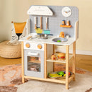 Wooden Toddler Pretend Kitchen Set with Cookware Accessories for Boys and Girls-Grey by LJGDeals