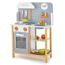 Wooden Toddler Pretend Kitchen Set with Cookware Accessories for Boys and Girls-Grey by LJGDeals