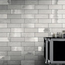 Grigio Esercito Glazed Ceramic Wall Decos 4x12