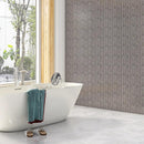 Gris Ardoise Matte Chevron Wood Look Porcelain Mosaics 17x7 3/4