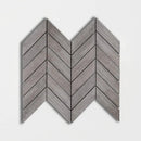 Gris Ardoise Matte Chevron Wood Look Porcelain Mosaics 17x7 3/4