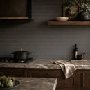 Gris Fonce Matte Subway Ceramic Tiles 4x12