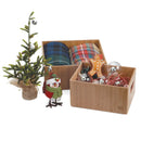 2-Piece Stackable Bamboo Storage Box Set with Labeling Clips | Large (14”) & Small (12”) Eco-Friendly Nested Bins for Home & Office by MobilevisionUS