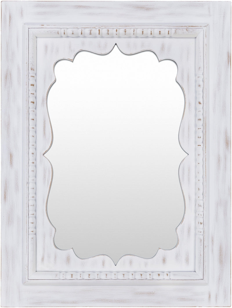 Est Traditional White Wall Mirror