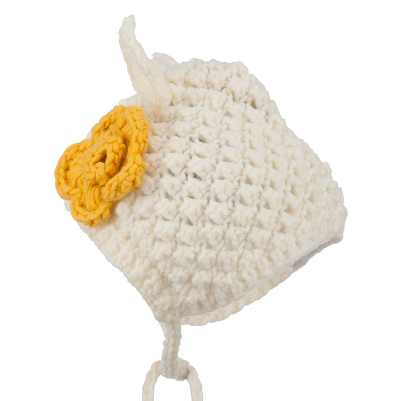 Girl's Chin Strap Ear Accent Beanie