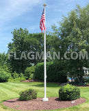 Double Row Solar Flagpole Top Light | 40 LED Automatic Flag Illumination