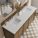 James Martin Brittany 72" Double Bathroom Vanity, Saddle Brown