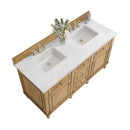 James Martin Lorelai 60" Double Bathroom Vanity, Light Natural Oak