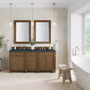 James Martin Bristol 72" Double Bathroom Vanity, Saddle Brown