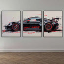 GobekUsa GT3 RS Sports Car Canvas Wall Art