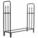 4 Feet Outdoor Heavy Duty Steel Firewood Wood Storage Rack by LJGDeals