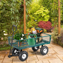 Heavy Duty Garden Utility Cart Wagon Wheelbarrow by LJGDeals