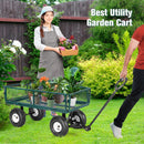 Heavy Duty Garden Utility Cart Wagon Wheelbarrow by LJGDeals