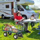 Heavy Duty Garden Utility Cart Wagon Wheelbarrow by LJGDeals