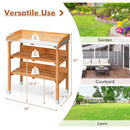 Garden Wooden Potting Bench Work Station with Hook by LJGDeals