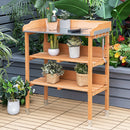 Garden Wooden Potting Bench Work Station with Hook by LJGDeals