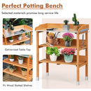 Garden Wooden Potting Bench Work Station with Hook by LJGDeals