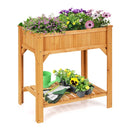 8 Grids Wood Elevated Garden Planter Box Kit with Liner and Shelf by LJGDeals