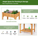 8 Grids Wood Elevated Garden Planter Box Kit with Liner and Shelf by LJGDeals