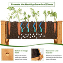 8 Grids Wood Elevated Garden Planter Box Kit with Liner and Shelf by LJGDeals