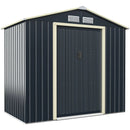7 Feet x 4 Feet Metal Storage Shed with Sliding Double Lockable Doors-Gray by LJGDeals