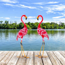2-Piece Flamingo Garden Statue Set by LJGDeals