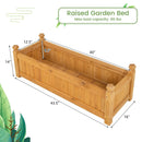Wooden Rectangular Garden Bed with Drainage System-Natural by LJGDeals