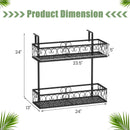 Flower Pot Holder with Adjustable Hooks and 2 Planter Baskets by LJGDeals