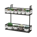 Flower Pot Holder with Adjustable Hooks and 2 Planter Baskets by LJGDeals