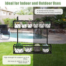 Flower Pot Holder with Adjustable Hooks and 2 Planter Baskets by LJGDeals