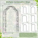 Garden Arch Arbor Trellis for Climbing Plants Roses Vines-Black by LJGDeals