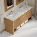 James Martin Solene 72" Double Bathroom Vanity, Seaside Oak