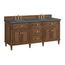 James Martin Lorelai 72" Double Bathroom Vanity, Mid-Century Walnut