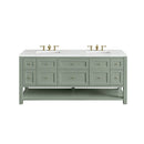 James Martin Breckenridge 72" Double Bathroom Vanity, Smokey Celadon
