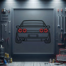 GT-R R32 Back View Metal Neon Car Wall Art - MTN0094