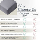 GroundLuxe Fitted 18-inch Deep Pocket US-Sewn Grounding Sheet (Organic Cotton) by GroundLuxe