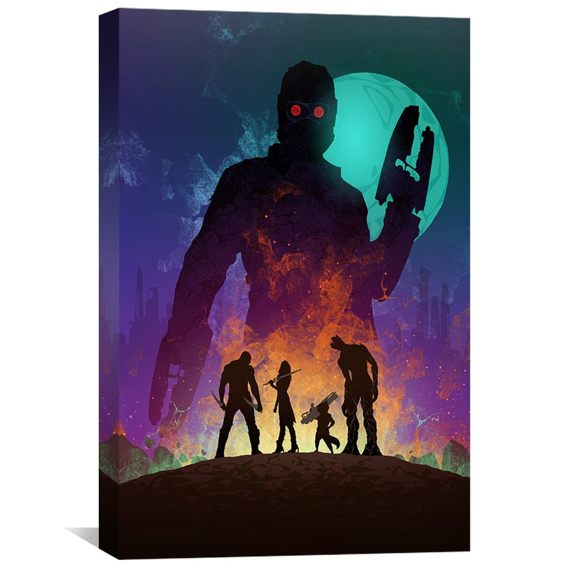 Guardians of the Galaxy Silhouette Canvas